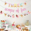 Jollyboom Three Scoops of Fun Banner Ice Cream 3rd Birthday Party Decoration for Girls, Glitter for Girl Summer Ice Cream Theme 3rd So Sweet Birthday Party Decoration