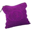 SUNYIK Natural Amethyst Tumbled Chip Stone, Third Eye Chakra Crystal Pillow for Healing Reiki, Sphere Sculpture Figurine Point Display Stand