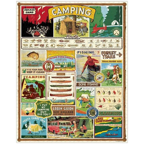 Cavallini 1000 Piece Puzzle, Camping (PZL/Camp)