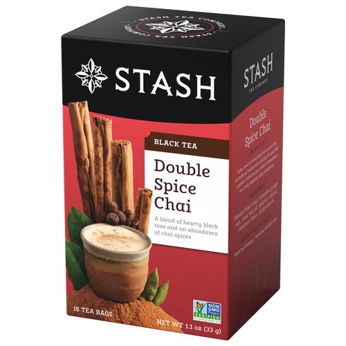 Stash Tea Double Spice Chai Black Tea, 6 Boxes With 18 Tea Bags Each (108 Tea Bags Total)