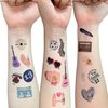 Backtopeia Temporary Tattoos Gift For Fan Birthday Party Decorations | 50Pcs Hand Face Tattoo Stickers Party Favor Party Supplies Gift For Kid Boy Girl Adult Pretty Christmas Gift
