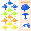 TOYANDONA 12pcs Jumping Toy Plastic Funny Bouncing Frog Toys for Kids Easter Birthdays Party Favors, Mixed Color