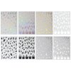 8 Sheets Irregular Flame Nail Art Stickers Metallic Silver Nail Stickers for Nail Art Black White Gold Flame Nail Decals Y2k Nails Stickers Self Adhesive Stickers for Nails Design Women Nail Supplies