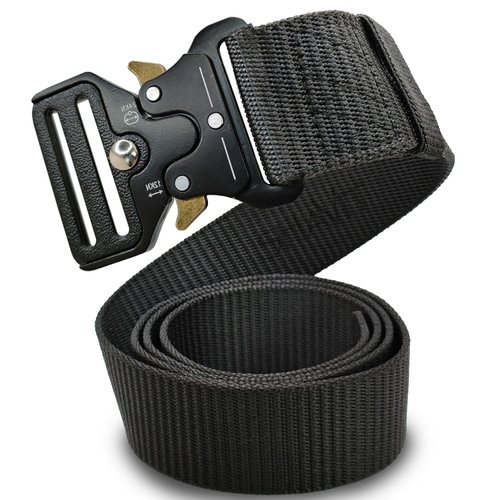SHAVIT Tactical Belts for Men Military Style Work Hiking Riggers Web Nylon Waistband Belt with Quick Release Metal Buckle