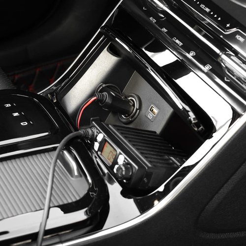 Radioddity CB-27 Pro CB Radio 40-Channel Mini Mobile with AM FM Instant Emergency Channel 9/19, 4W Power Output, LCD Display, VOX, RF Gain, and Handheld Mic