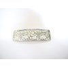 Shiny silver flowers leaves vine metal flower filigree hair clip barrette