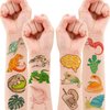 Reptile Temporary Tattoos Swamp Swirls Safari Animals Lizard Snake Alligator Turtle Camping Wilderness Jungle Themed Birthday Stickers for Kids Party Favors, Supplies, Decorations, Gifts, Classroom