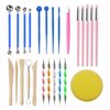 Langqun 25pcs Clay Tools,Air Dry Clay Tools,Pottery Tools Kit,Polymer Clay Dotting Tools,Ceramic Supplies for Kids and Adults,Sculpting,Modeling,Shaping
