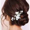 Unicra Flower Wedding Hair Comb Sparkly Crystal Bridal Hair Piece Rhinestone Hair Accessorie for Women