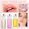 XMXueMei 3PCS Hydrating Lip Glow Oil,Moisturizing Transparent Toot Lip Oil Gloss with Big Brush Head,Tinted Lip Balm Non-sticky Long Lasting Nourishing Plumping Lip Gloss