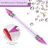 Nail Rhinestones Picker Dotting Pen, Upgrade Dual-Ended Wax Pencil For Rhinestones with 1 Tweezers, Nail Art Tools Set for Nail Art DIY Decoration