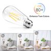 Ascher LED Edison Bulbs 6W, Equivalent 60W, High Brightness Daylight White 4000K, 700 Lumens, ST58 Vintage LED Filament Bulbs with 80+ CRI, E26 Base, Non-Dimmable, Clear Glass, Pack of 8