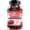 Sugar Free Beet Root Gummies - Nitric Oxide Beet Chews Infused with Coconut Oil for Highest Absorption - Supports Energy & Whole Body Health - Delicious Strawberry Flavor - 60 Count (30 Day Supply)