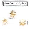 NAISKA 8PCS Gold Star Hair Clips Spiral Hair Pins Wedding Stars Hair Accessories Bridal Hair Decoration Braid Clips Hair Jewelry for Women(Gold)