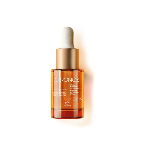 natura - Chronos Intensive Anti-Oxidant Serum - Brightening 15% Vitamin C Serum - Protects from Oxidation with Inga, Açaí & Cacau - Stimulates Collagen Vegan & Cruelty-Free Skincare - 15ml
