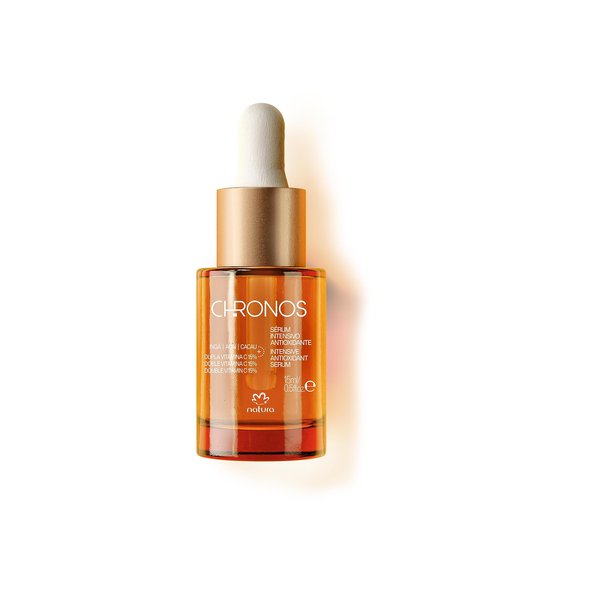 natura - Chronos Intensive Anti-Oxidant Serum - Brightening 15% Vitamin C Serum - Protects from Oxidation with Inga, Açaí & Cacau - Stimulates Collagen Vegan & Cruelty-Free Skincare - 15ml