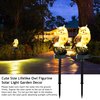 SmilingTown 2 Packs Owl Solar Garden Lights Outdoor Decorative Stake Light Waterproof Owl Decory to Scare Birds Away Yard Patio Lawn Ornaments Halloween Decorations