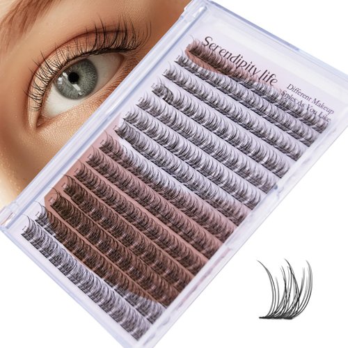 Serendipity Life Lash Cluster Natural Wispy Lash Clusters,168pcs fluffy lash clusters