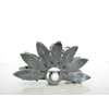 Generic Rose gold or silver metal flower pearl hair claw clip jaw clip (Primary color: Dark silver), 1 Count (Pack of 1)