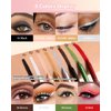 White Green Red Gel Eyeliner Pencil-3Pcs Multi-Use Colored Gel Eye Liner Eyeshadow Pen,Long Lasting Waterproof Smudgeproof Water Line Pencil,Professional Eye Makeup Kit for Women with Pencil Sharpener
