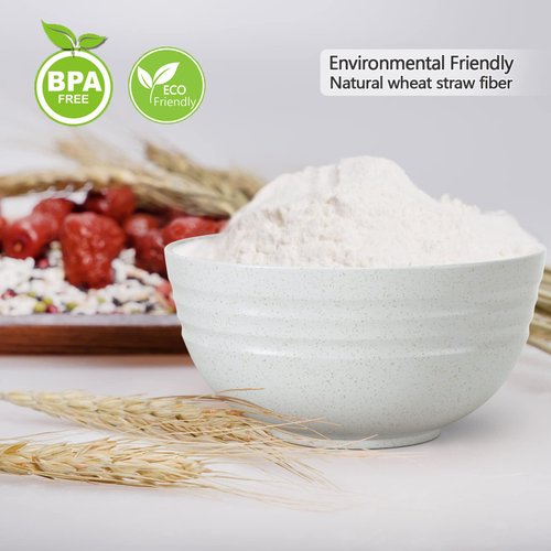 【Set Of 6】Unbreakable Cereal Bowls, 25 OZ Wheat Straw Bowls Microwave and Dishwasher Safe BPA-Free Eco-Friendly Bowl Beige Color for Cereal, Serving ,Soup, Oatmeal, Pasta and Salad（NOT CERAMIC）