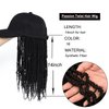 AliRobam Hat Wig Pre-Twisted Passion Twist Hair Braids with Baseball Cap Synthetic Bomb Twists Hair Wig Hat Adjustable Black Baseball Hat Wig for Black Women (14inch, 1B)