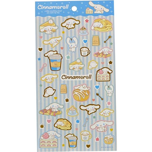 Sanrio Cinnamoroll Pet Sticker Seal 1 Sheets 46 Pcs Decorative Scrapbooking Supplies Stationery (Welcome to The Cafe)