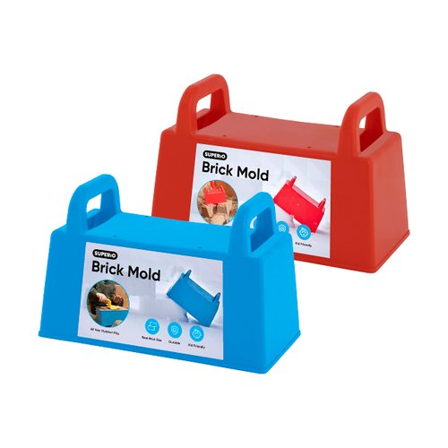 Superio Snow Brick Maker Igloo Fort Block Form Outdoor Winter Snow Toys Sand Castle Building Kit for Adults and Kids Sandbox, Beach, Sand Toys (Red/Blue)