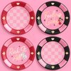 xo, Fetti Feeling Lucky Paper Plates - 24 pcs | Casino Bachelorette Decoration, Vegas Birthday Party Tablescape, Poker Night Bach Decor
