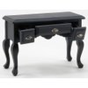 Melody Jane Dolls Houses Classics by Handley Dollhouse Miniature Black Desk with Pewter Drawer Pulls