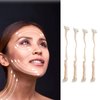 Face Bands with Clips 4Pcs Women Adjustable Elastic Band Face Lifting Stretching Strap Face Lifting Patch for Hair White