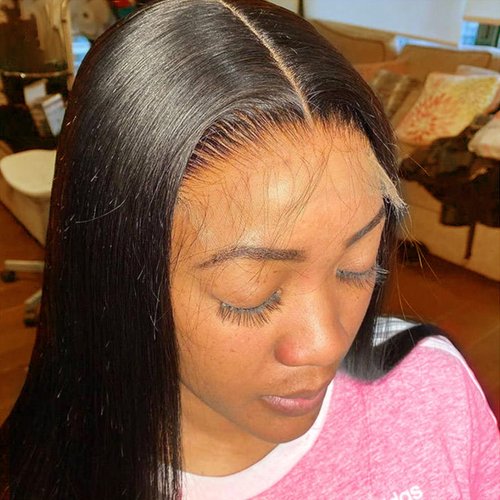 4X4 Real HD Lace Closure Human Hair Skinlike Body Wave Lace Closure Only Pre Plucked Hairline with Baby Hair Thin Undetected Invisible Lace (12 Inch, Straight)