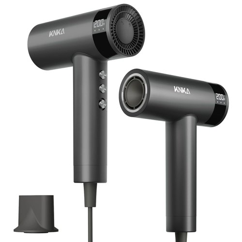 KNKA Hair Dryer, 1500W High Speed Low Noise Blow Dryer with 4 Temperatures &amp; 3 Speed, Negative Io...