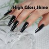 FZANEST Black Gel Nail Polish,15ml Fall Winter Gel Polish Nail Colors Soak Off UV LED Nail Art Starter Manicure Salon DIY at Home, 0.51 OZ