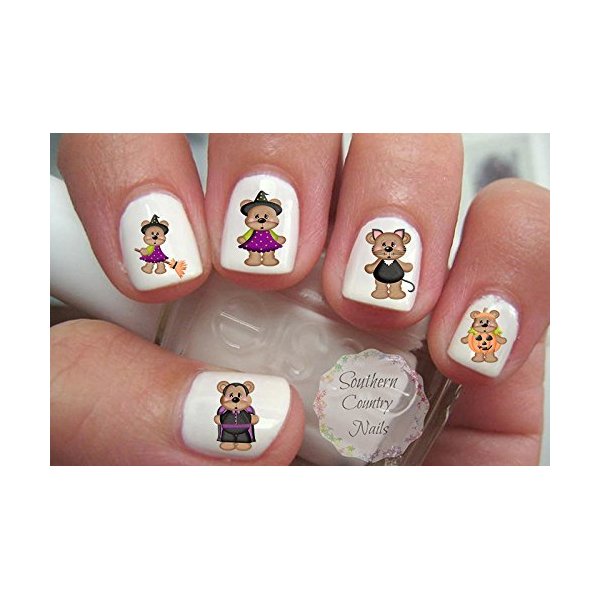 Halloween Bears 3 Nail Art Decals