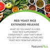 Natures Plus Herbal Actives Red Yeast Rice, Extended Release - 600mg, 60 Vegan Tablets - Herbal Supplement - Cholesterol Support - Vegetarian, Gluten-Free - 60 Servings