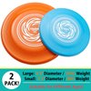 iDotha Sports Flying Disc, 2 Pack Compeition Flying Discs, Lightweight Durable Flying Disc Toys for Backyard Beach Lawn Park Outdoor Games, 105 Gram 9.3 Inch & 90 Gram 7.3 Inch.