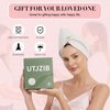 UTJZIB Ultra-Absorbent Microfiber Hair Towels-2Pack Hair Towel Wrap for Women,Hair Wraps, and Versatile Microfiber Towels for Effortless Drying (Light Gray)