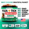 Flea and Tick Prevention for Dogs Chewables - Made in USA - Natural Flea and Tick Chews Supplement for Dogs - Oral Flea Pills for Dogs - Pest Defense - All Breeds and Ages - 120 Soft Tablets