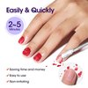 Gellen Gel Nail Polish Remover, 2Pcs Gel Polish Remover with Nail File and Cuticle Pusher, Gel Nail Polish Remover for Nails Easily and Quickly Remove Gel Polish in 2-5 Minutes