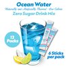 Sonic Singles to Go Powdered Drink Mix, Ocean Water, 6 Sticks per Box, 3 Boxes included (18 Sticks Total)