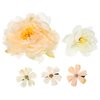 VOCOSTE 5pcs, Flower Hair Clips, Flower Hair Barrettes, Fake Flowers for Hair, Flower Hair Accessories for Women and Girls, Flower Hairpins for Party Beach Wedding, Orange White