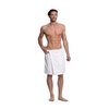 Turkuoise Men's 100% Cotton Terry Velour Bath Towel Wrap Made in Turkey (White)