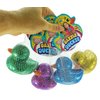 JA-RU Giant Glitter Rubber Ducks (4 Rubber Duckies Assorted) Baby Bath Toys & Pool Beach Essentials. Stress Relief Sensory Play Fidget Toy. Bulk Pinata Filler Stocking Stuffer. 4343-4s