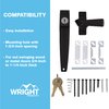 Wright Products - Tie Down Keyed Push Button Door Latch for Screen and Storm Doors, Florida Bronze