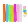 Honbay 7PCS Plastic Dust-Proof Toothbrush Case Holder for Daily and Travel Use - 5 Toothbrush Head Covers as Gift, Random colors