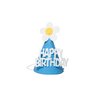 Yinah Cute Flower Birthday Hats With Happy Birthday Letters For Children's Party Decoration Kids Boy Girls Party Supplies Quality Felt Hat 1-5mm Thick (Blue).