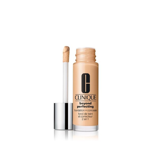Clinique Beyond Perfecting Liquid Lightweight Full Coverage Foundation + Concealer For Dry Combination to Oily Skin Types, Biscuit, 1 Fl Oz