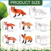 8 Pieces Fox Animal Toy Figures Set Realistic Arctic Fox Red Foxes Animal Figures Jungle Animal Fox Playset Cake Topper Party Favors Educational Toy Christmas Birthday Supplies
