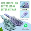 Gentle Detangling Hair Brush by Planet Luxury - 100% Bio-Friendly Tangle Brush with Extra Soft Bristles - Vented Design for Wet and Dry Hair for Women, Kids, Curly, Straight, and Fine Hair - Hair Care